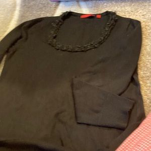 Red brand large, sweater. Black.
